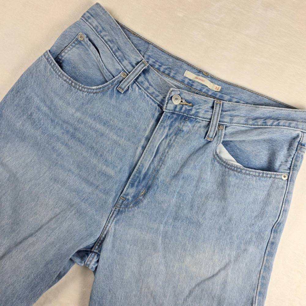 Levis 94 Baggy Jeans Womens 31 Light Wash Blue Straight Leg Denim 90s Style